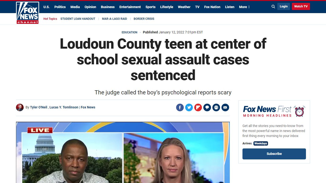 Loudoun County teen at center of school sexual assault cases sentenced ...
