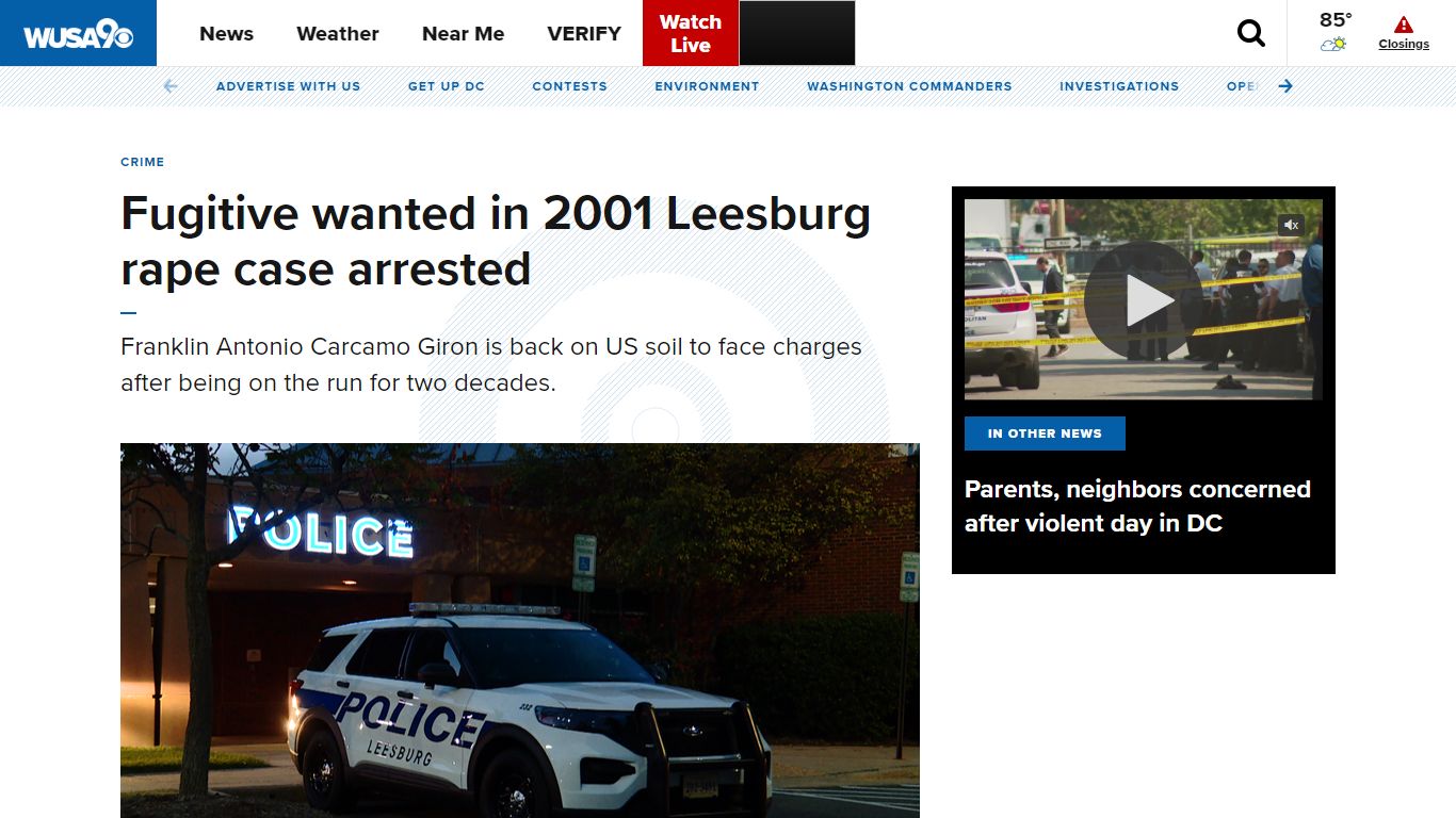 Fugitive on the run arrested for 2001 rape case in Loudoun Co ...